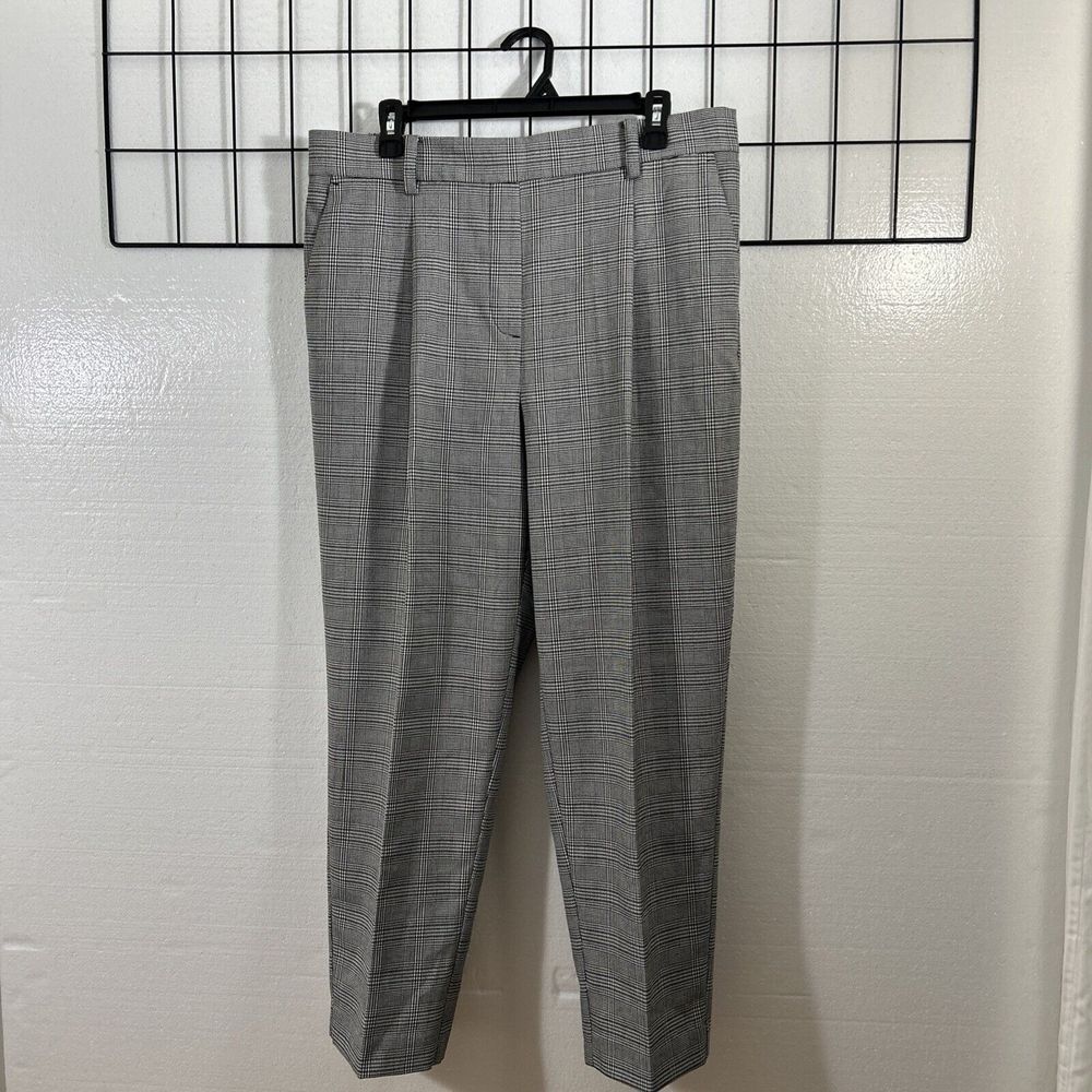 The Loft Woman L Pants Houndstooth Stretch Pull On Pockets 58923